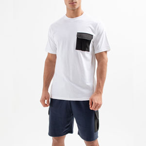 2025 décontracté ajusté T-shirt court ensemble séchage rapide coton Twin ensemble Slim Fit ensemble pour hommes - Product Image 1