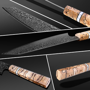 Cuchillos de Chef Profesionales de Acero Damasco Japonés PRESTIGE BLADES, Servicio OEM ODM para Pedidos al por Mayor Personalizados, Ambidiestros - Product Image 4