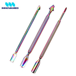 Pousse-cuticules en acier inoxydable en gros avec logo personnalisé, fournisseur d'outils de manucure par INNOVAMED - Product Image 2