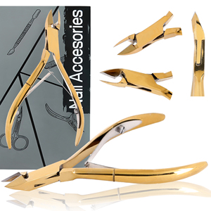 Cortacutículas de Acero Inoxidable de Primera Calidad con Acabado Dorado, Cortauñas Dorado Brillante de Uso Profesional, Sostenible para Uñas de los Pies y de las Manos - Product Image 4