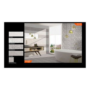 ¡Atractivo color brillante 30*90mm porcelana acabado brillante azulejo de la pared textura sólida moderna Villa baño decoración 10% de descuento! - Product Image 5