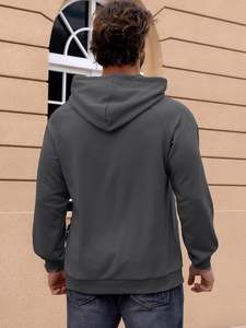 Venta caliente OEM invierno con capucha polar Regular Fit Casual Jogging sudaderas con capucha Unisex fábrica al por mayor logotipo personalizado Sudadera con capucha de los hombres - Product Image 5