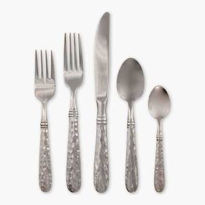 Luxury 4 Pcs Stainless Steel Cutlery Set With Silver Plated and Copper Delicate Handles in Contemporary American Style - Product Image 5