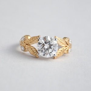 14K 18K or massif cultivé en laboratoire CVD HPHT bague en diamant IGI certifié élégant bijoux cadeau pour fille femmes à la main bague fine - Product Image 1