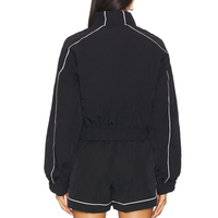 Ensemble de survêtement personnalisé hiver grande taille, imprimé uni, respirant, décontracté, en nylon et polyester, imperméable, avec logo brodé, coupe-vent