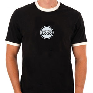 Proveedor al por mayor Logotipo personalizado Ringer Camisetas Producción Precio competitivo Bordado personalizado Serigrafía DTG Camiseta - Product Image 1