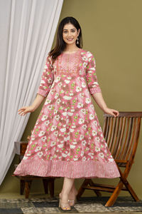 Robe longue de qualité supérieure séquence broderie travail côté Dori Handloom fabricant indien - Product Image 3