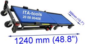 ITA <b>Tools</b> 2-IN-1 Foldable <b>Cart</b> Creeper Seat 227kg Weight Capacity Manual Easy Fold - Product Image 3