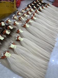 Grosses extensions de cheveux humains couleur blonde couleur en vrac cheveux bruts vietnamiens directement en usine - Product Image 3