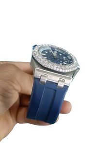 นาฬิกาข้อมือทรงสี่เหลี่ยมจัตุรัสประดับเพชรโมอิสซาไนต์ ตัวเรือนสแตนเลสสตีล ดีไซน์สั่งทำพิเศษ สไตล์โบราณ แฟชั่นสุดฮิต ขายส่ง หรูหรา - Product Image 2