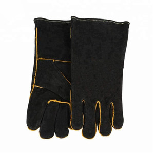 Gants de protection de soudage de sécurité en coton de vache fendu, résistance à haute température, prix bas - Product Image 2
