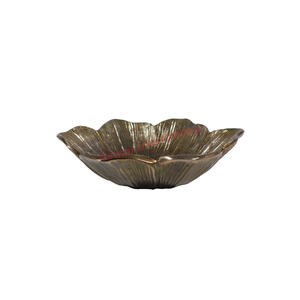 Mid Century Modern Design Polished Brass and <b>White</b> Metal Flower Bowl Eco-Friendly Customizable <b>Kitchen</b> <b>Accessories</b> - Product Image 6