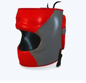 Protège-tête en cuir de qualité supérieure avec cadre en fer pour la boxe, le MMA et le Maui Thai Professional Custom Design Training Boxing Head Guard - Product Image 1