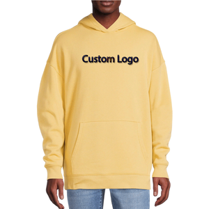 Sweat à capuche surdimensionné épais et lourd en éponge française avec logo personnalisé pour hommes, sweat-shirt imprimé motif hiver pour hommes 2025 - Product Image 1