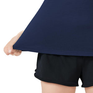 Ventes directes Chemise tricotée carrée à manches courtes pour femmes à la mode élégante Logo en laine de terre sur le devant pour les trajets quotidiens décontractés dans la rue - Product Image 5