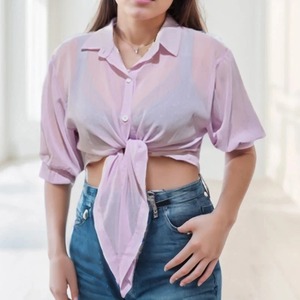 Chemises d'été décontractées respirantes pour femmes Chemises en coton biologique 100% de haute qualité Chemise au design élégant et personnalisé - Product Image 5
