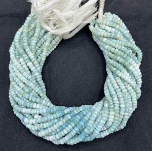 100% perles à facettes Larimar de qualité naturelle perles de Larimar faites à la main faisant des bijoux pour elle - Product Image 1