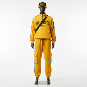 บริการ OEM ชุดวอร์มแบบยูนิเซ็กซ์ แขนยาว ผ้าเนื้อบางเบา สวมใส่สบาย สีพื้น ยืดได้สี่ทิศทาง ทรงปกติ ระบายอากาศได้ดี ผ้าฝ้าย 100% - Product Image 1