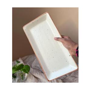 Bandeja de cerámica grande, Plato decorativo hecho a mano para comedor, cocina, desayuno, aperitivos, café, té, baño, tocador, uso de almacenamiento - Product Image 6