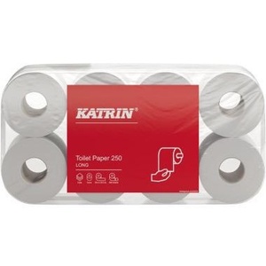 Papel Higiénico Katrin de 3 Capas, Blanco, 250 Hojas/Rollo, 8 Rollos/Paquete - Product Image 1