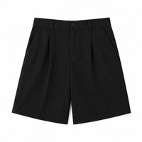 Shorts chino en sergé de coton personnalisés avec logo, coupe décontractée, style décontracté chic, couleur unie, minimalistes, pour hommes, avec poches, fabrication OEM/ODM.