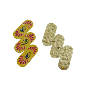 Trending latest fashion 2024 Handpainting <b>earring</b> Manufacturer Supplier Gold Plated MOP Stone <b>stud</b> <b>Earrings</b> for women and girls - Product Image 4