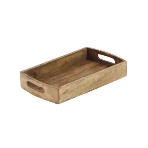 Bandeja rectangular de madera para servir comida, plato de madera nuevo en bajo nivel de cantidad mínima y precio para hotel y casa - Product Image 6