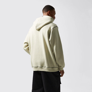 Hot Selling <b>Men</b> <b>Beige</b> Colour Blank Thick Fleece <b>Hoodie</b> With Contrast Stitch All Over <b>Men</b> Oversized Custom Hoodies in Bulk - Product Image 2