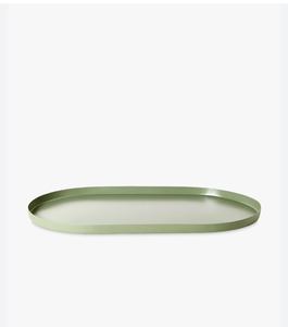 Plateau de service en acier inoxydable de haute qualité nouveauté plateau de serviette plaqué couleur ovale plateau en métal de haute qualité de Style moderne - Product Image 1