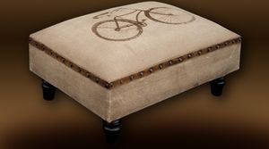 Foot <b>Stool</b> Gray Linen Fabric Footrest Ottoman <b>Stool</b> Wood Legs Modern Footstool Step <b>Stool</b> Ottoman Couch Desk <b>Office</b> Living Room - Product Image 2