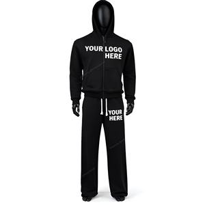 Custom Streetwear Set for Men with Logo Hoodie and Jogger Pants Tracksuit OEM ODM Wholesale Manufacturer Supplier - Product Image 1