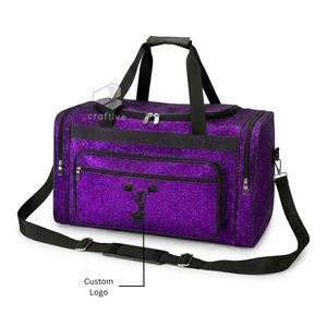Custom <b>Glitter</b> Cheer Sports Large Capacity Duffel <b>Bag</b> With Embroidered Logo Dance Practice And Travel <b>Bag</b> For Cheerleaders - Product Image 1