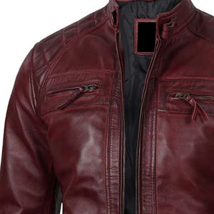 Bon marché, nouveauté veste pour hommes de haute qualité, veste en cuir à motif uni avec logo personnalisé taille XL, 2025 - Product Image 5