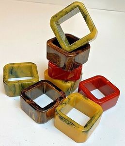 Juego de Anillos de Servilleta de Resina de Lujo Artesanal, Hechos a Mano, Elegantes, Duraderos, Ecológicos, Diseño Personalizable para Mesa de Comedor o Mesa de Fiesta - Product Image 3