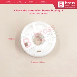 BWR5593 Window Regulator Repair <b>Cable</b> Roll <b>Gear</b> Reel Wheel Pulley for EuroBus 2003-2012 - Product Image 5