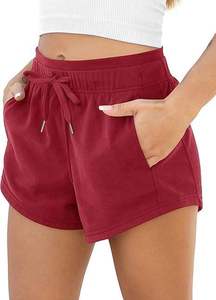 Pantalones cortos deportivos para mujer con logotipo personalizado de dos colores para mujer - Product Image 3