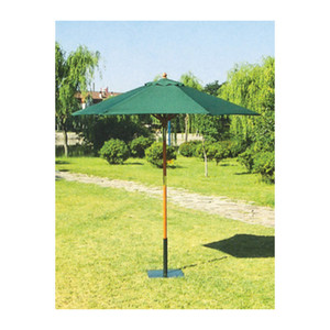 Ombrellone in Legno Rotondo Dimensioni 250 cm Colore Verde - Product Image 1