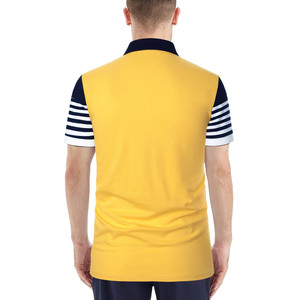 Streetwear décontracté respirant avec logo personnalisé, polos à rayures en polyester 100% pour hommes, polos de golf à manches courtes - Product Image 5