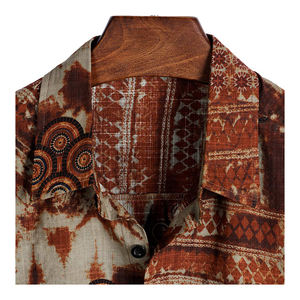 Camisas de verano hawaianas informales para hombre, camisas hawaianas con botones impresas personalizadas al por mayor para hombre - Product Image 6