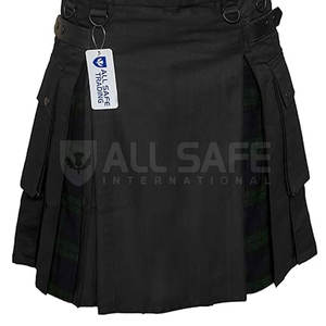 Kilt de tartán híbrido hecho en Pakistán de último estilo para hombre, Kilt de tartán híbrido de moda escocesa al por mayor - Product Image 4