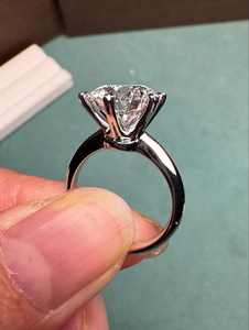 Anillo de Compromiso Solitario con Diamante de Corte Brillante de 5.00 Quilates Cultivado en Laboratorio, Engaste de Corazón, Oro Sólido de 14K, Certificado IGI para Fiesta - Product Image 2