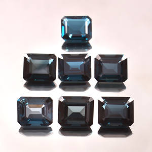 หินอัญมณีสีฟ้าทรงแปดเหลี่ยม6x4มม. จากธรรมชาติคุณภาพ AAA อัญมณีทรงหลวมอัญมณีสีฟ้า - Product Image 1