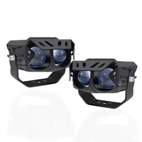 Feux de route pour moto à cinq modes avec yeux de démon bleus, phare de moto, éclairage de travail, feu antibrouillard, ampoule pour voiture, camion