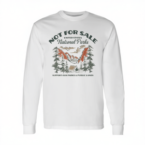 Camiseta de Manga Larga de Parques Nacionales, No a la Venta, Cuello Redondo, Algodón, Unisex, Ecológica, Promocional, para Adultos - Product Image 2