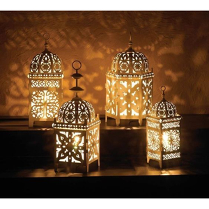 Modern Silver Cutout Design <b>Moroccan</b> <b>Lantern</b> for Home Decoration Custom Ramadan and Eid <b>Lantern</b> at Reasonable Price - Product Image 4