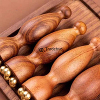 Tradebyd Rouleau de massage facial pour visage en bois naturel pour anti-poches et désintoxication cutanée