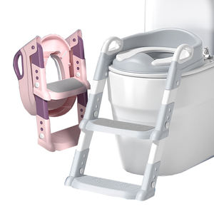 Commercio all'ingrosso bambino <span class=keywords><strong>vasino</strong></span> sedile di plastica portatile per bambini Toilet Trainer con scala WC <span class=keywords><strong>vasino</strong></span> per bambini grigio pieghevole - Product Image 1