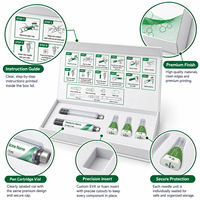 Boîte d'emballage médical en carton rigide personnalisée, écologique, biodégradable, avec cartouche de stylo à injection doublée d'éponge, flacon, aiguilles