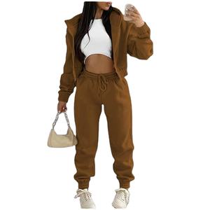 ชุดเสื้อโค้ทใหม่ขนแกะมีฮู้ดสำหรับผู้หญิงชุดออกกำลังกายสีดำขนาดใหญ่ชุดเสื้อผ้าสำหรับเด็กผู้หญิงแบบสามชิ้น2026 - Product Image 5