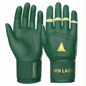 Gants de baseball personnalisés avec logo couleur, prix de gros, paume en peau de chèvre collante, amorti optimal, entraînement, gants de frappe de softball en vrac - Product Image 3